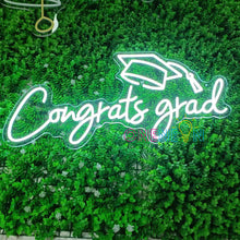 Load image into Gallery viewer, 2024 Graduation Gift Decorations Congrats Grad Neon Sign
