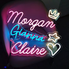 Load image into Gallery viewer, Neon Sign Custom, Personalized Family Name, Christmas Gift For Kids
