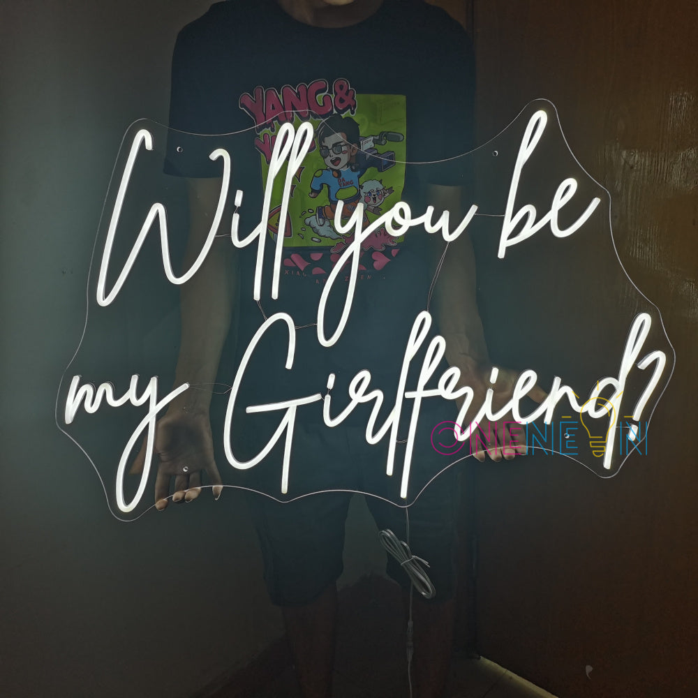 Will You Be My Girlfriend Neon Sign