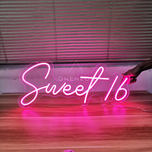 Load image into Gallery viewer, Sweet 16 Birthday RGB Neon sign
