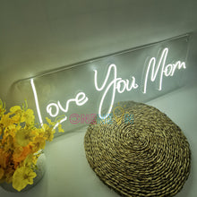 Load image into Gallery viewer, Love You Mom Neon Sign
