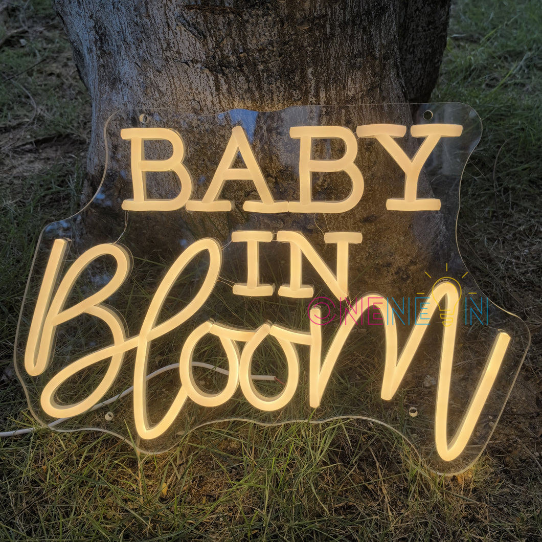 Baby in Bloom Neon Sign