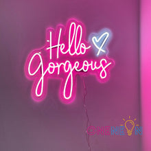 Load image into Gallery viewer, Hello Gorgeous Neon Sign
