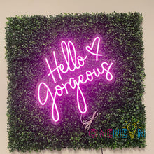 Load image into Gallery viewer, Hello Gorgeous Neon Sign
