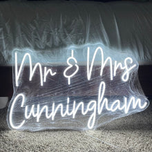 Load image into Gallery viewer, Custom Wedding Name Neon Sign
