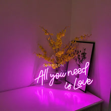 Load image into Gallery viewer, All You Need is Love Neon Sign
