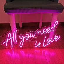 Load image into Gallery viewer, All You Need is Love Neon Sign
