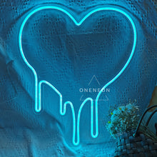 Load image into Gallery viewer, Dripping Heart Neon Sign
