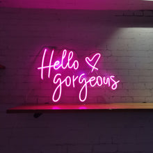 Load image into Gallery viewer, Hello Gorgeous Neon Sign
