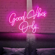 Load image into Gallery viewer, Good Vibes Only Neon Sign
