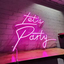 Load image into Gallery viewer, Let&#39;s Party Neon Sign
