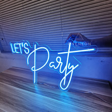 Load image into Gallery viewer, Let&#39;s Party Neon Sign
