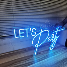 Load image into Gallery viewer, Let&#39;s Party Neon Sign
