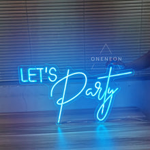 Load image into Gallery viewer, Let&#39;s Party Neon Sign
