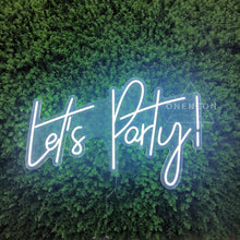 Load image into Gallery viewer, Let&#39;s Party Neon Sign
