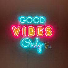 Load image into Gallery viewer, Good Vibes Only Neon Sign
